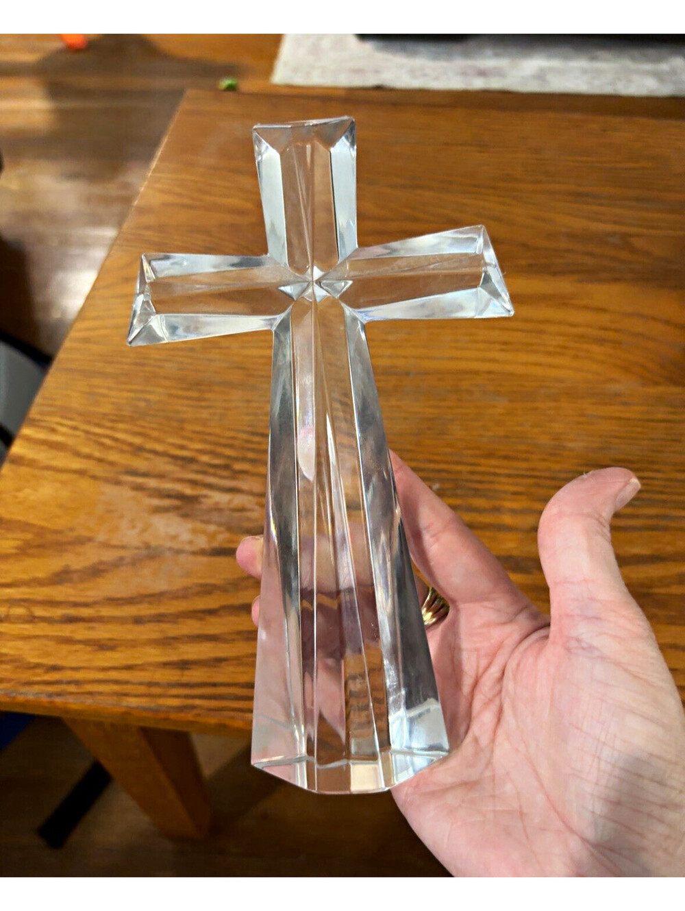 Teleflora 24% Lead Bohemian Crystal Cross Czech Republic Religious Decor